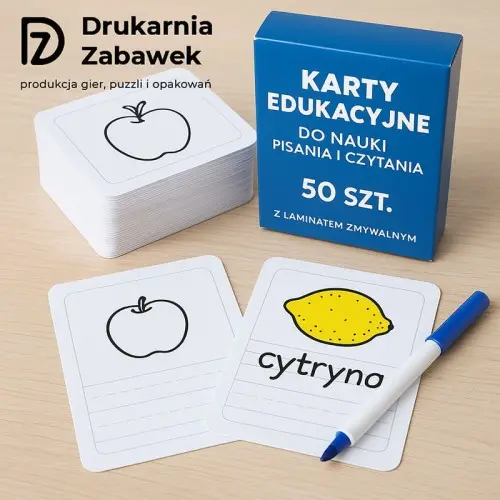 Karty edukacyjne — 50 sztuk